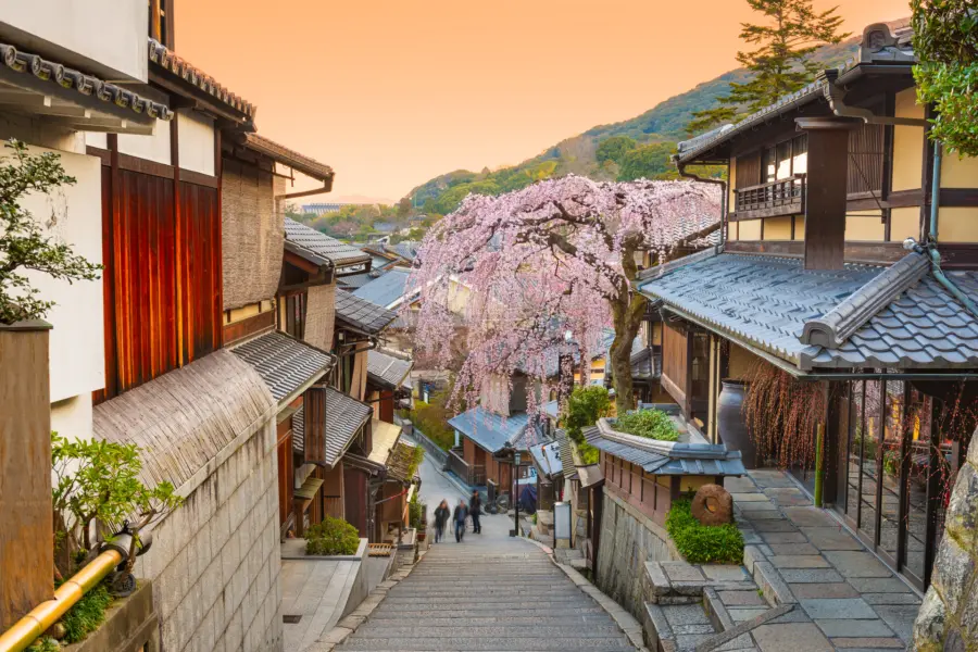 Avila reizen Japan Kyoto De Oude Stad van Japan lente