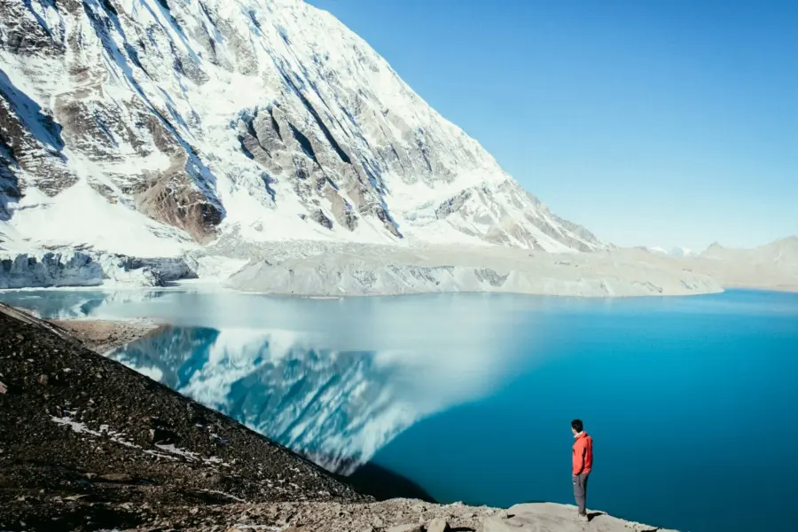 Avila Reizen Nepal The lake is at 4900 meters one of the highlight of Annapurna Circuit