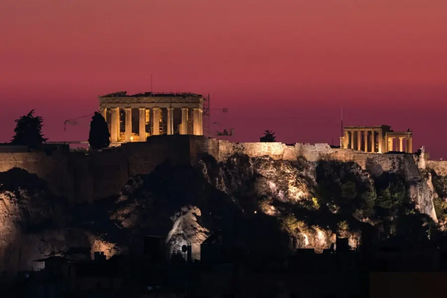 Avila Reizen Griekenland Acropolis sunset
