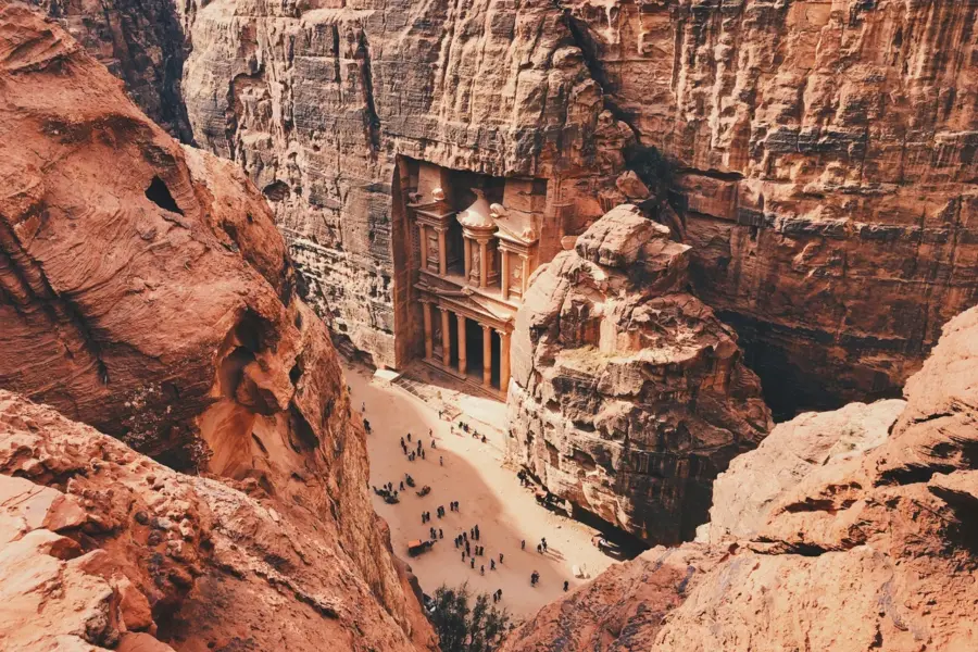 Avila Reizen Jordanië Petra blik vanaf boven