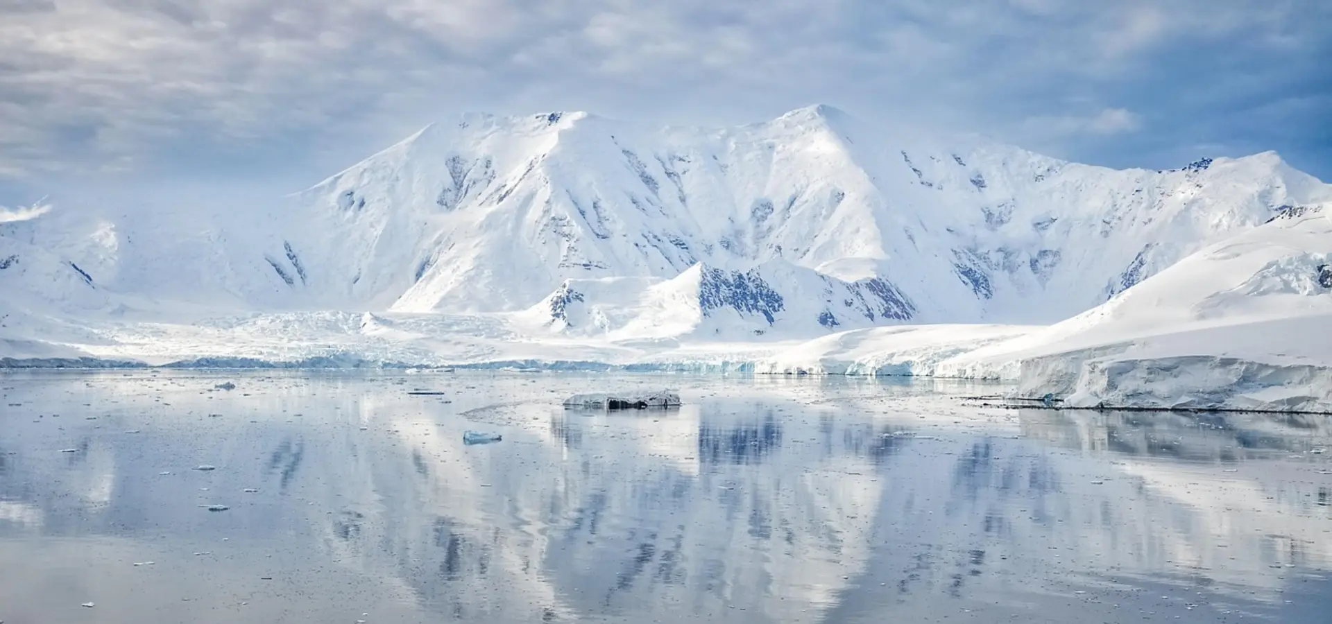 Avila Reizen Antarctica oceaan met witte bergen