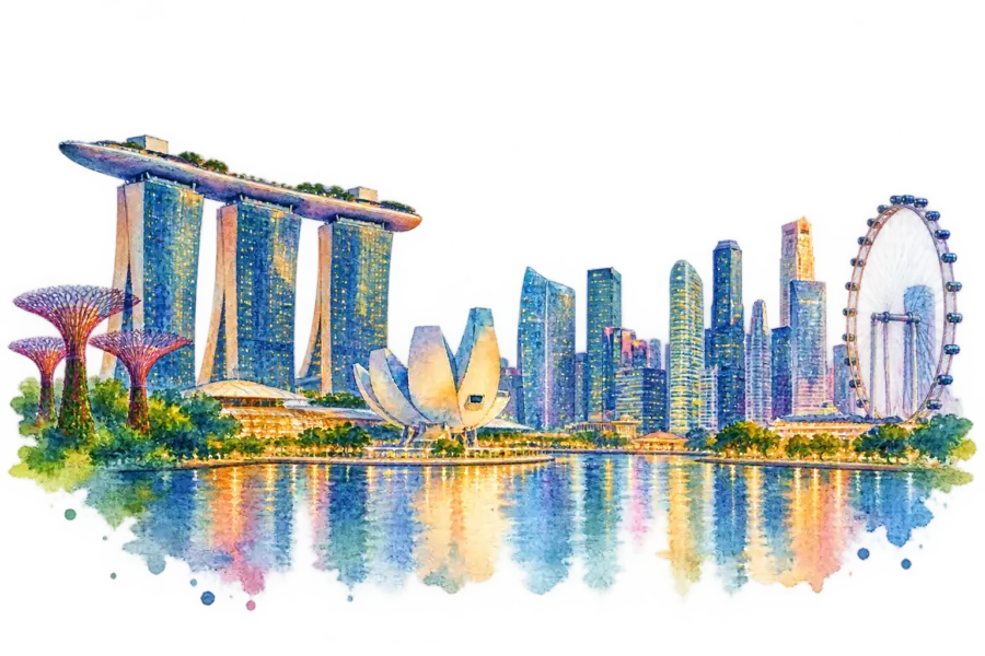 Illustratie Singapore