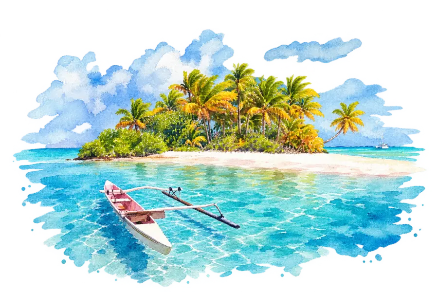 Illustratie Tahiti