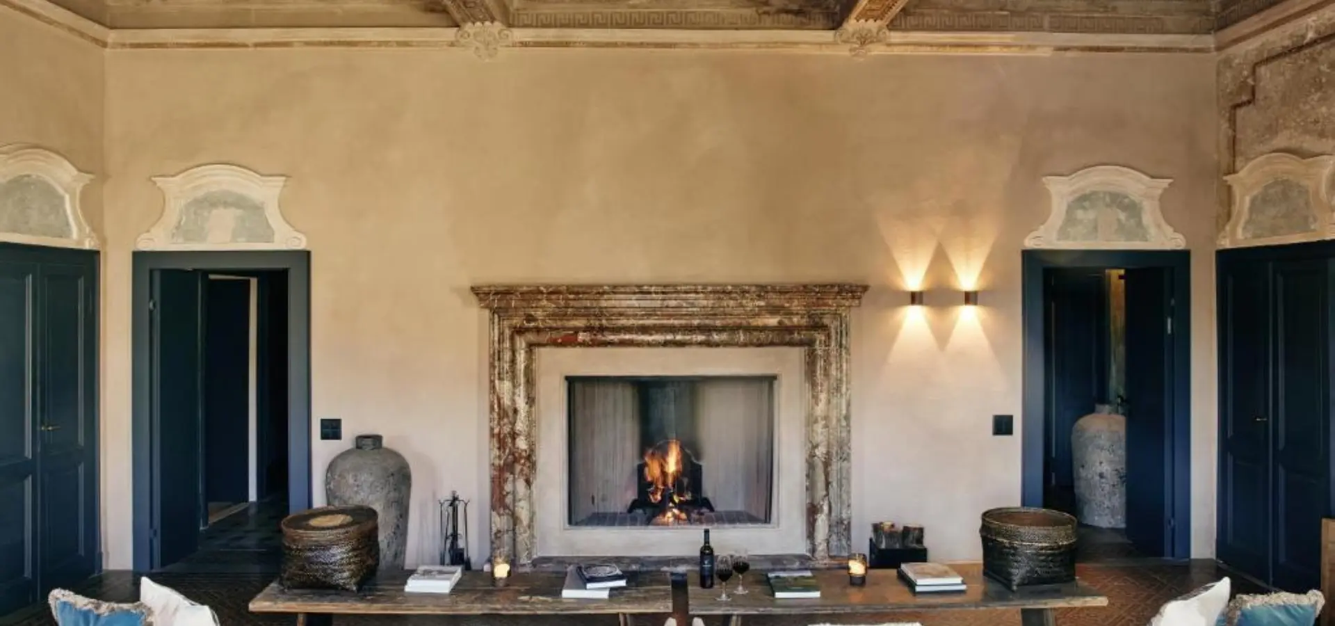 Avila Reizen Zwitserland Ticino Relais Castello di Morcote zitkamer