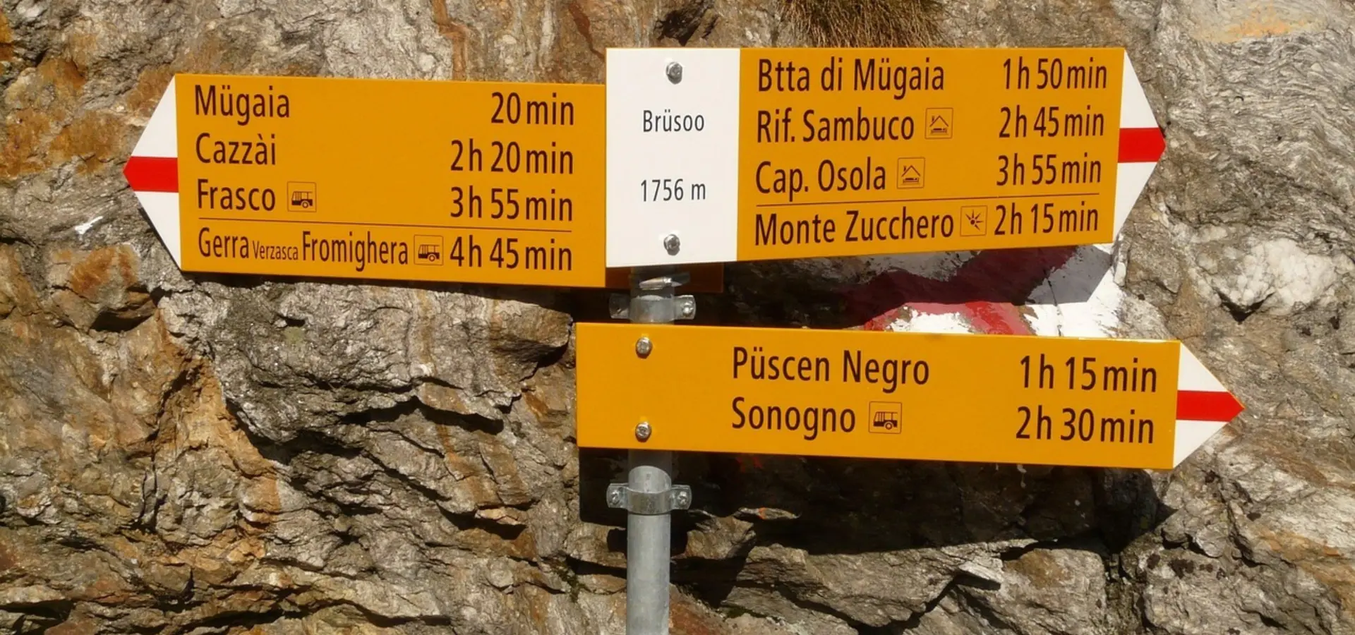 Avila Reizen Zwitserland Ticino bewegwijzering