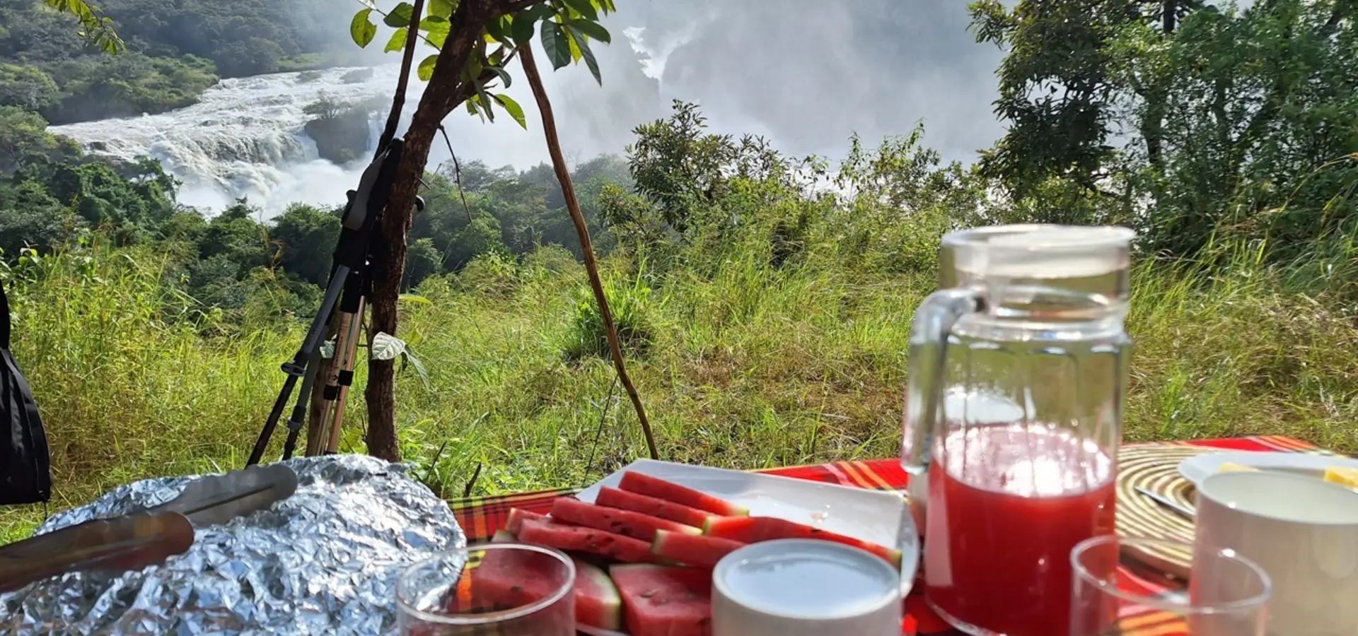 Avila Reizen Oeganda Murchison Falls ontbijt bij de watervallen