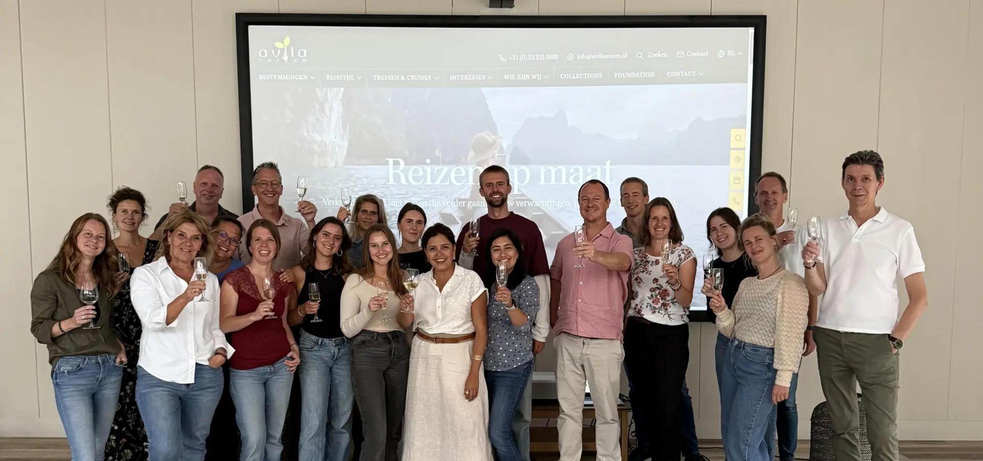 Avila Reizen Tijdlijn nieuwe website lancering