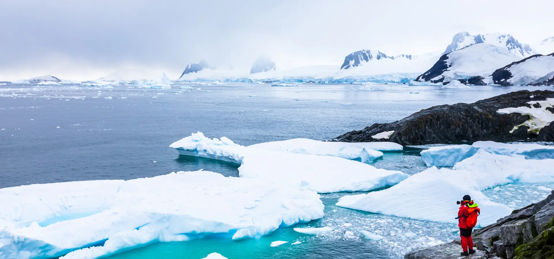 Avila Reizen Antarctica uitzicht op ijsschotsen