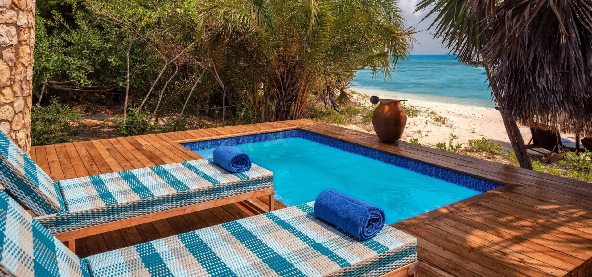 Anantara bazaruto island resort beach pool villa beach view