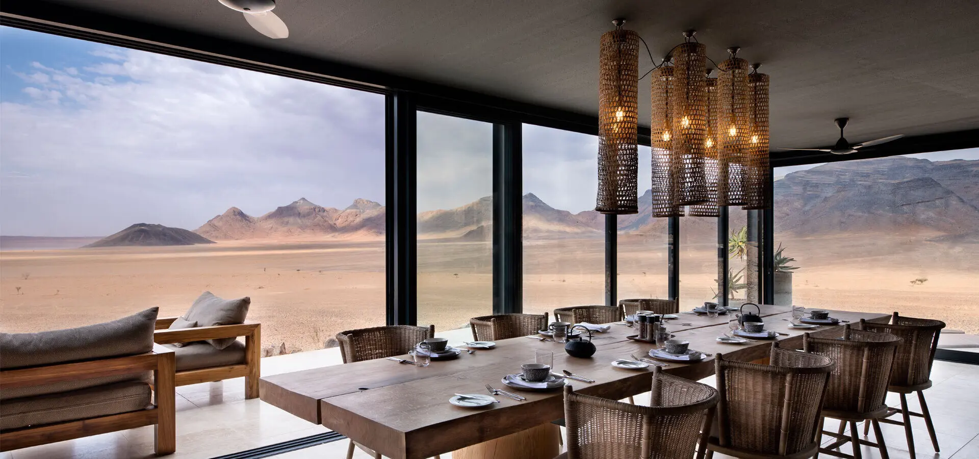 Indoor dining andbeyond sossusvlei
