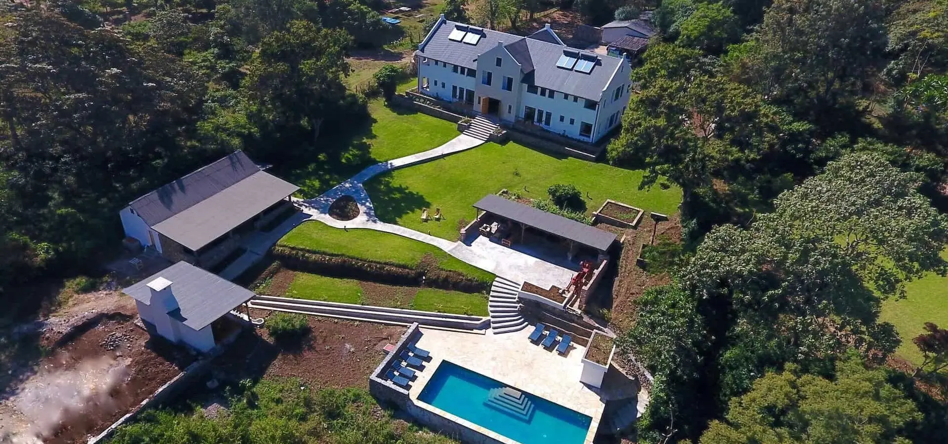 Drone overview arusha villa