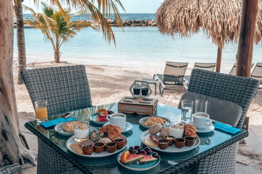 Fb breakfast goals at the pen restaurant terrace