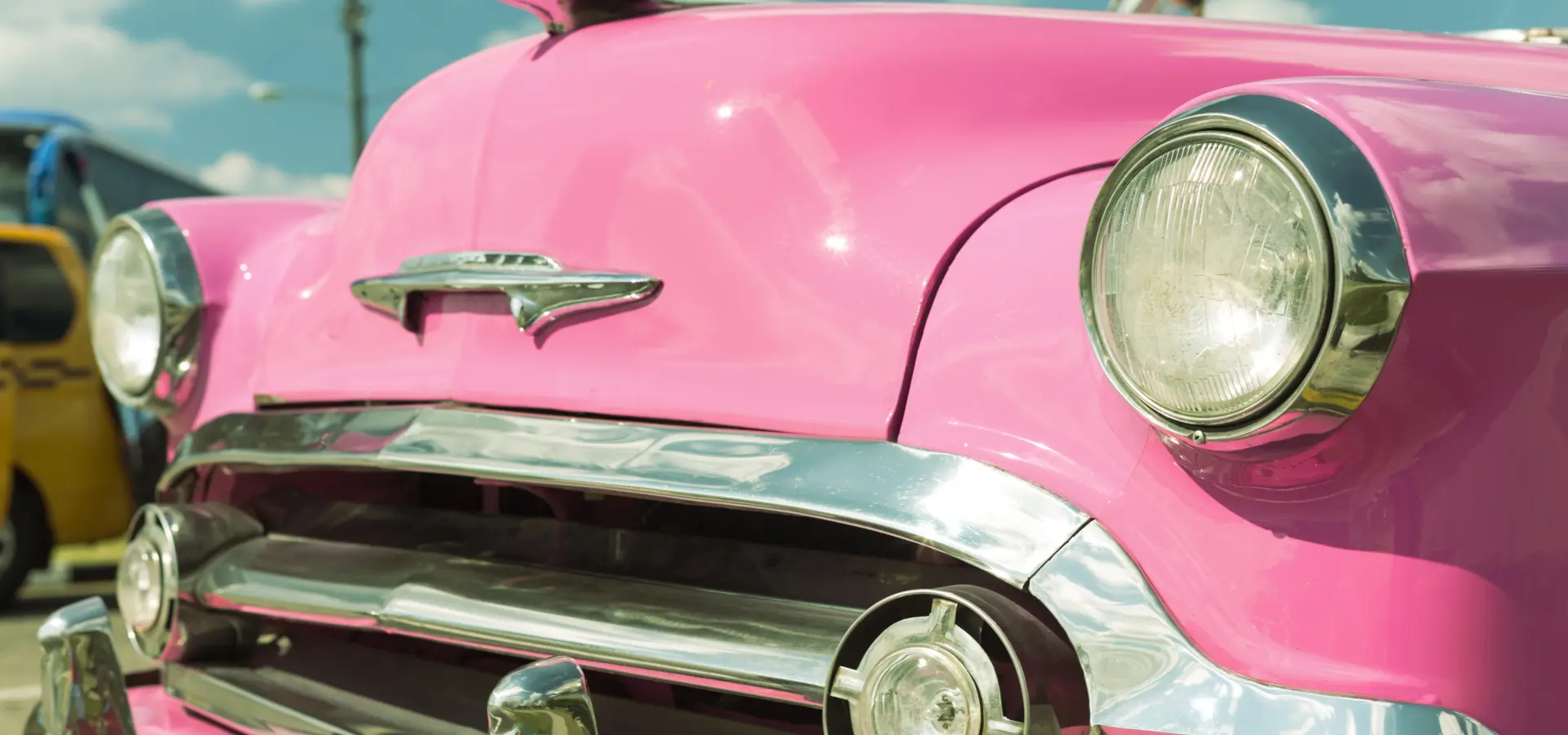 Roze oldtimer