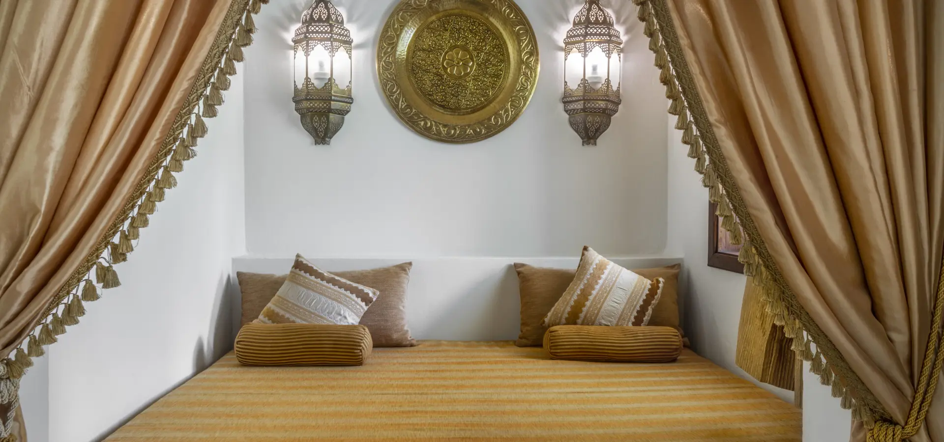 Baraza day bed within the villas