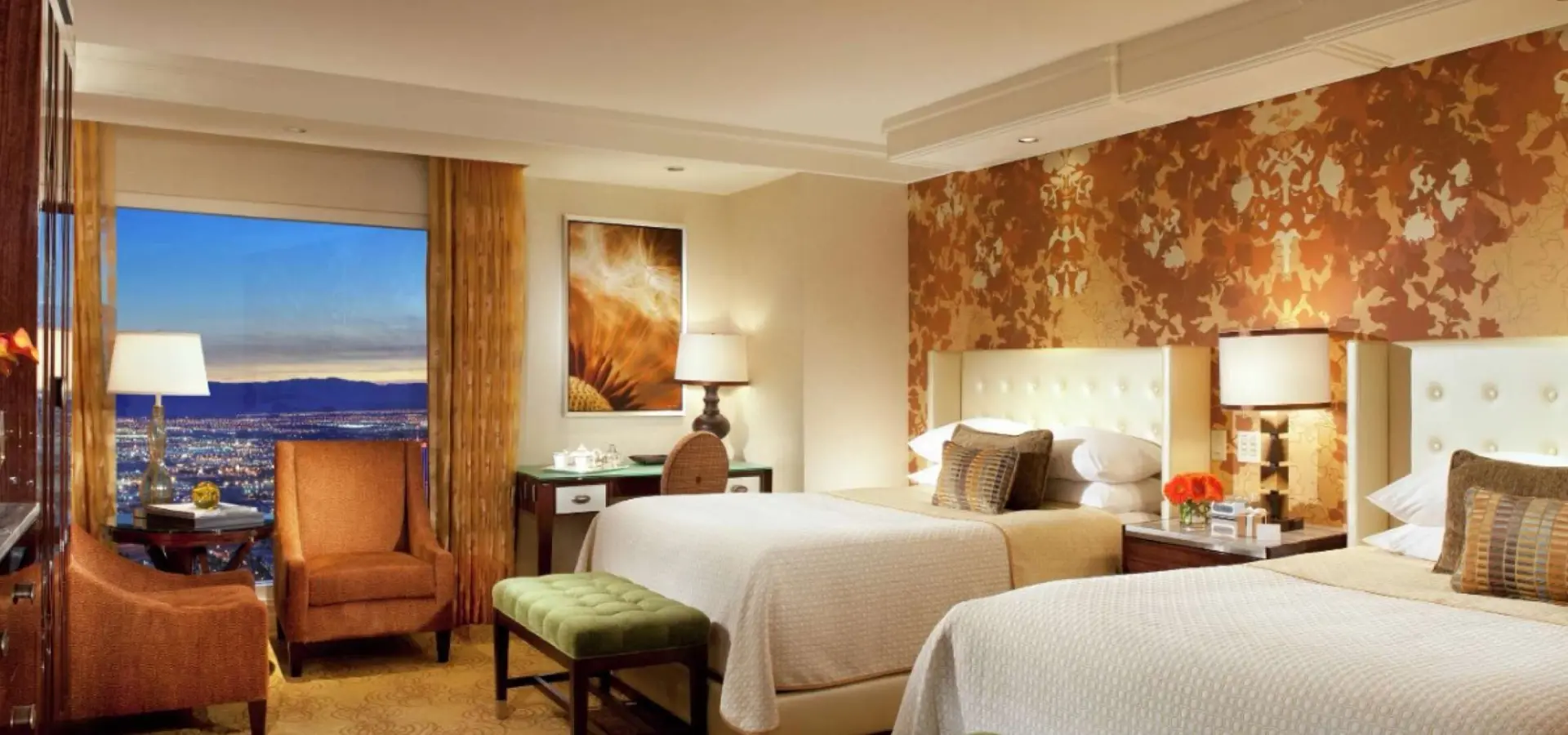 Bellagio hotel resort queen room caramel tif image 2480 1088 high