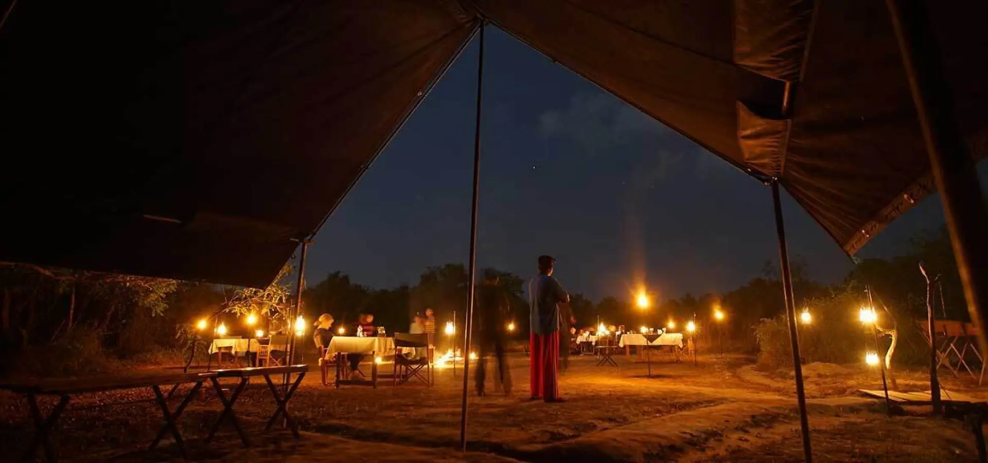 Big game camp wilpattu dinner setting