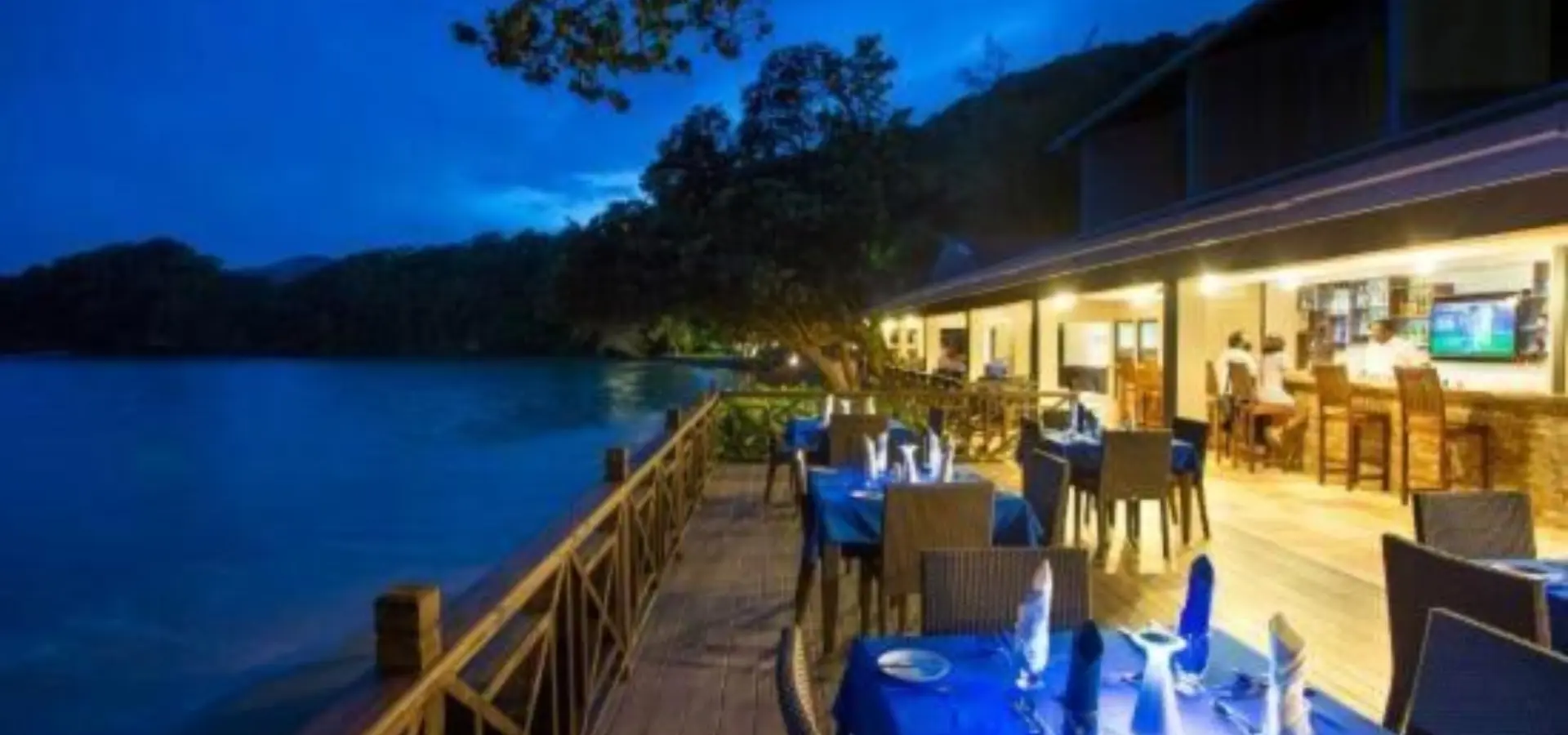 Blue waters inn deck
