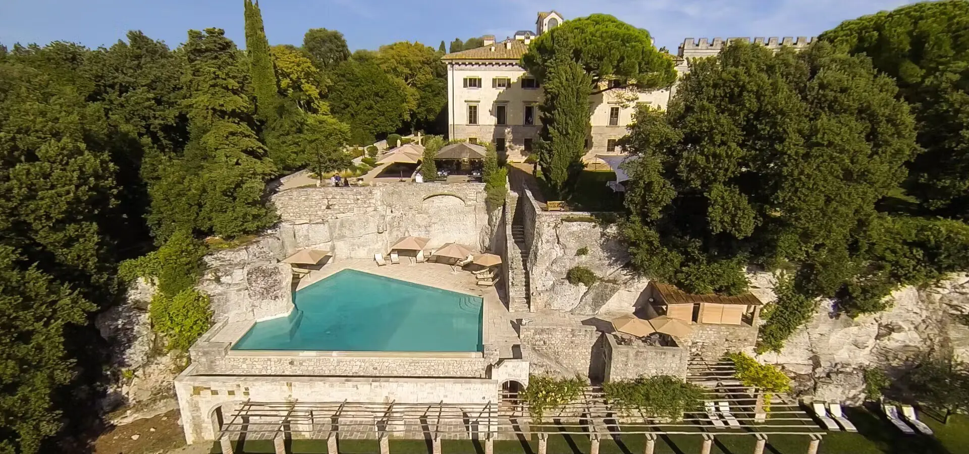 Aerial view borgo pignano