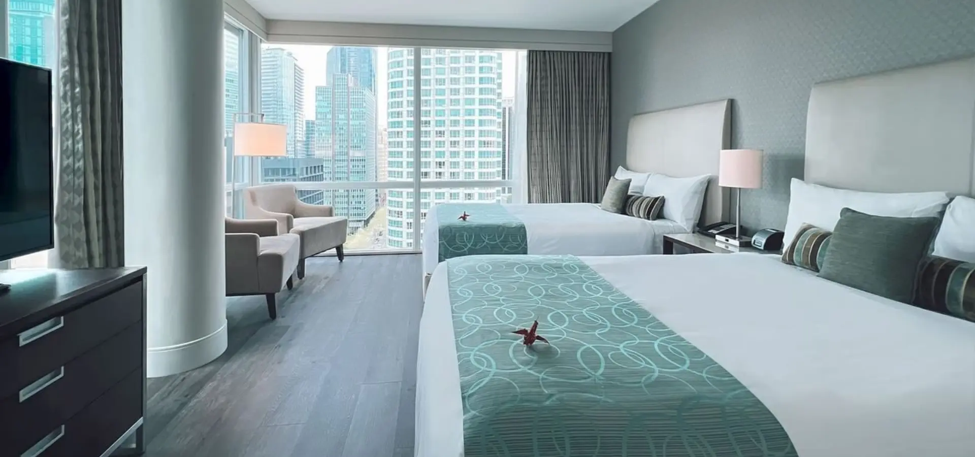 Coast coal harbour vancouver hotel two double corner room