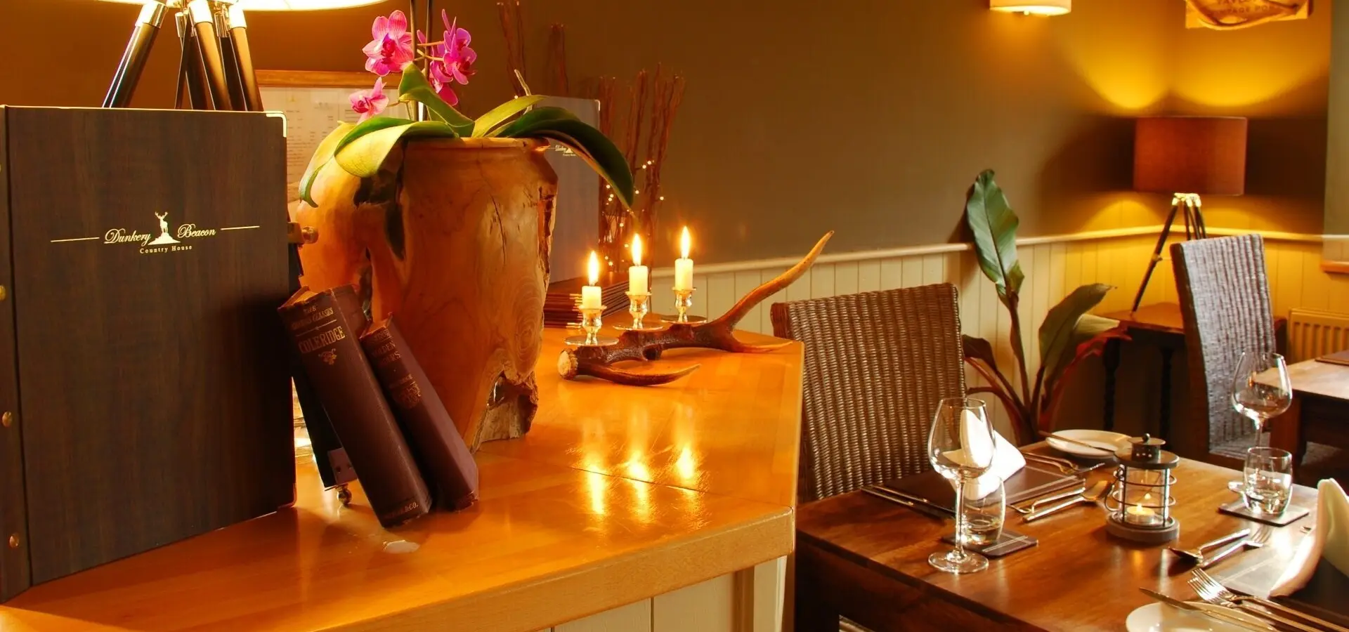 Coleridge restaurant at dunkery beacon country house taken by john so fine to use banner