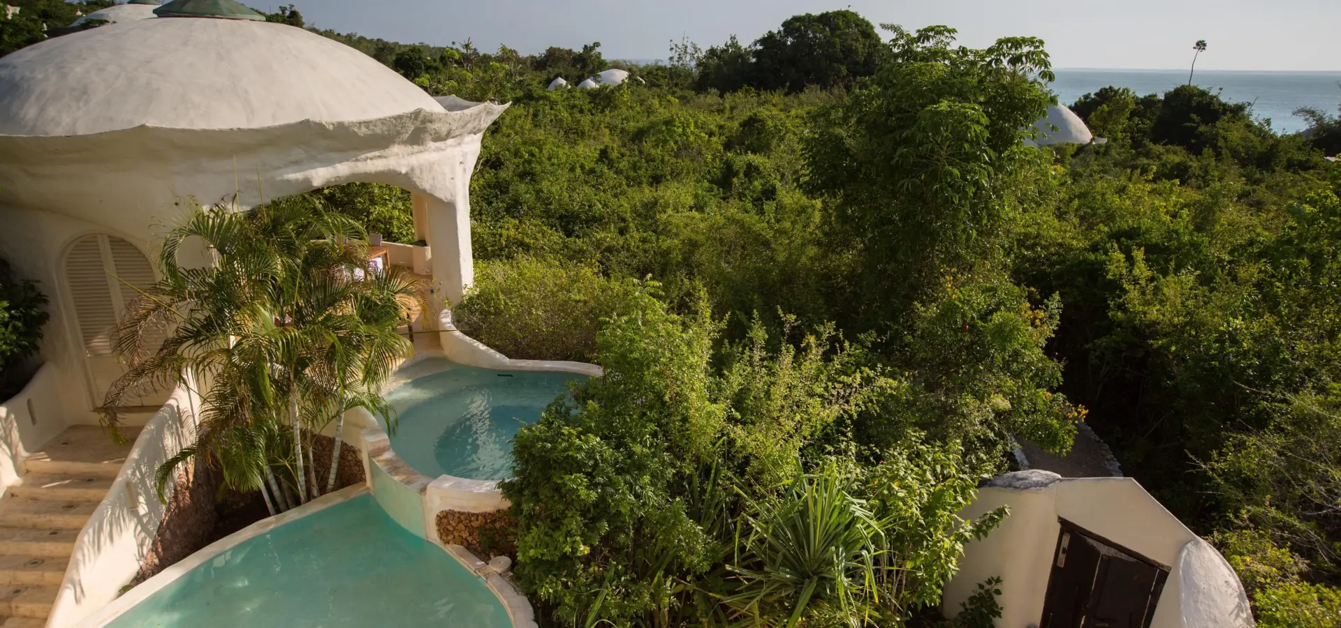 Kilindi zanzibar accommodation pavilion suite exterior dome plunge pool views c silverless 3