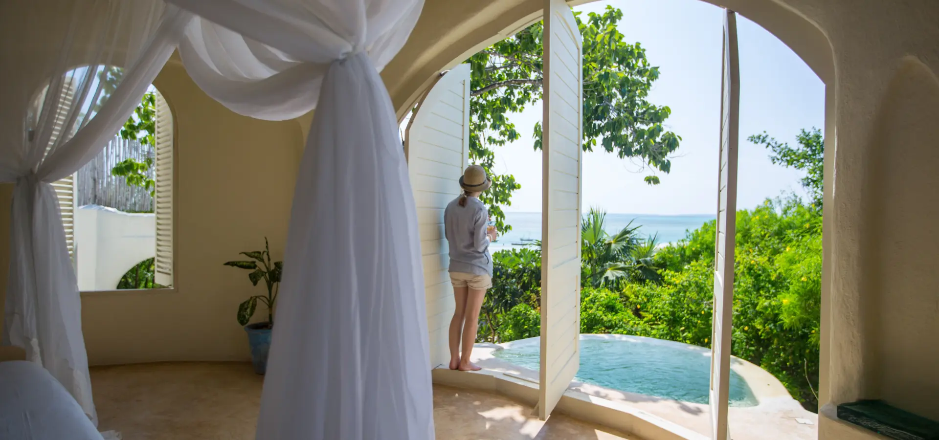 Kilindi zanzibar accommodation pavilion suite interior beach view c silverless 3