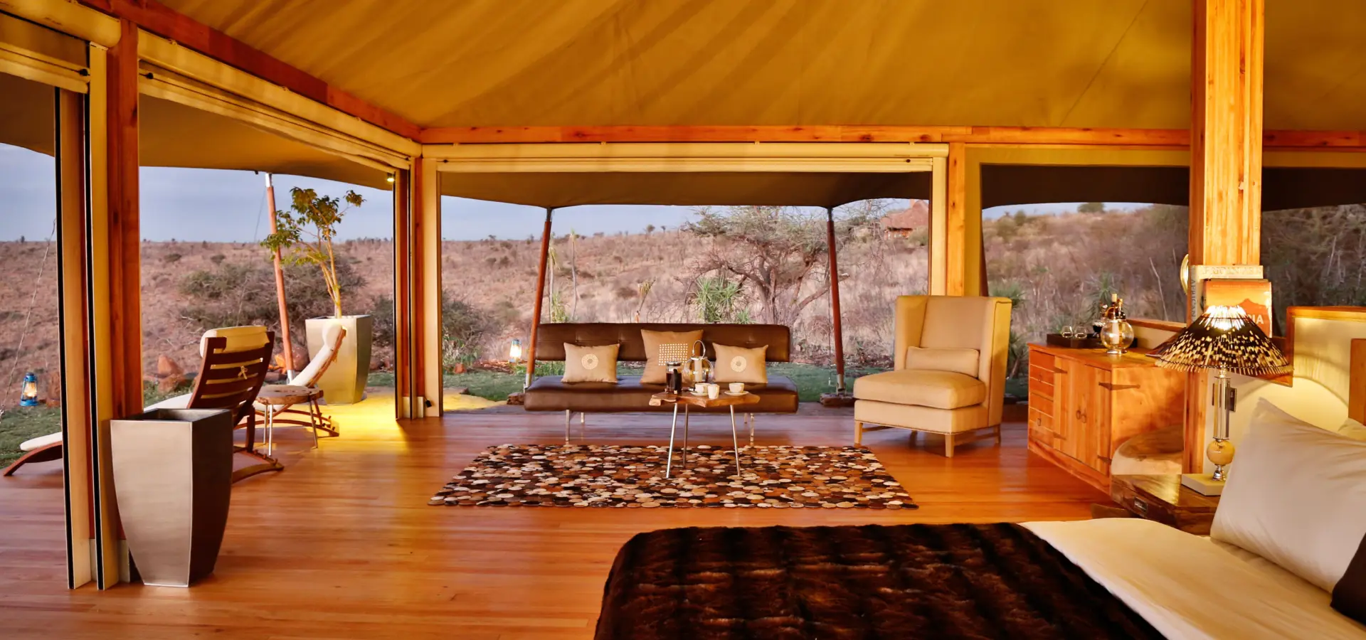 Loisaba tented camp accommodation tent interior detail 23