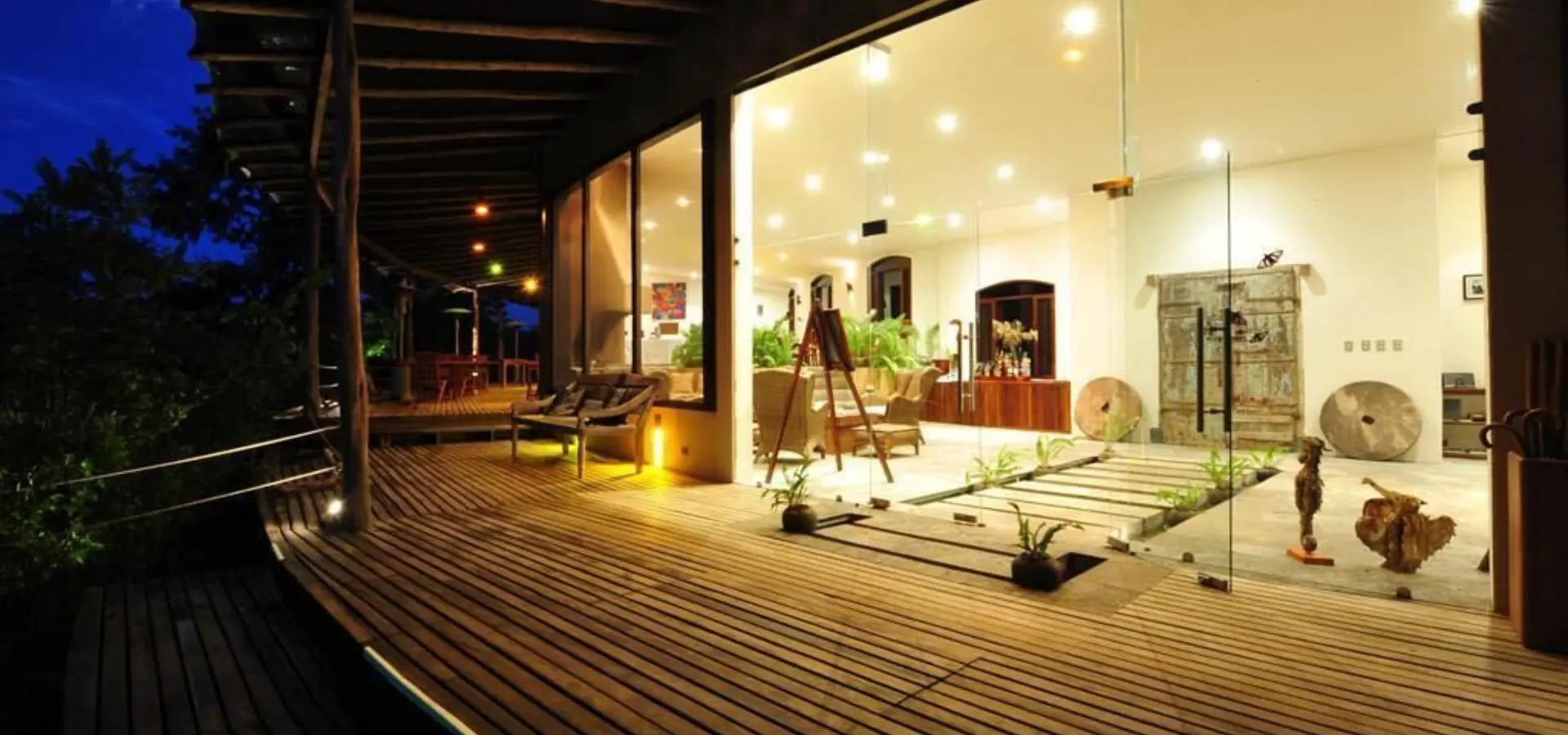Lodge at night