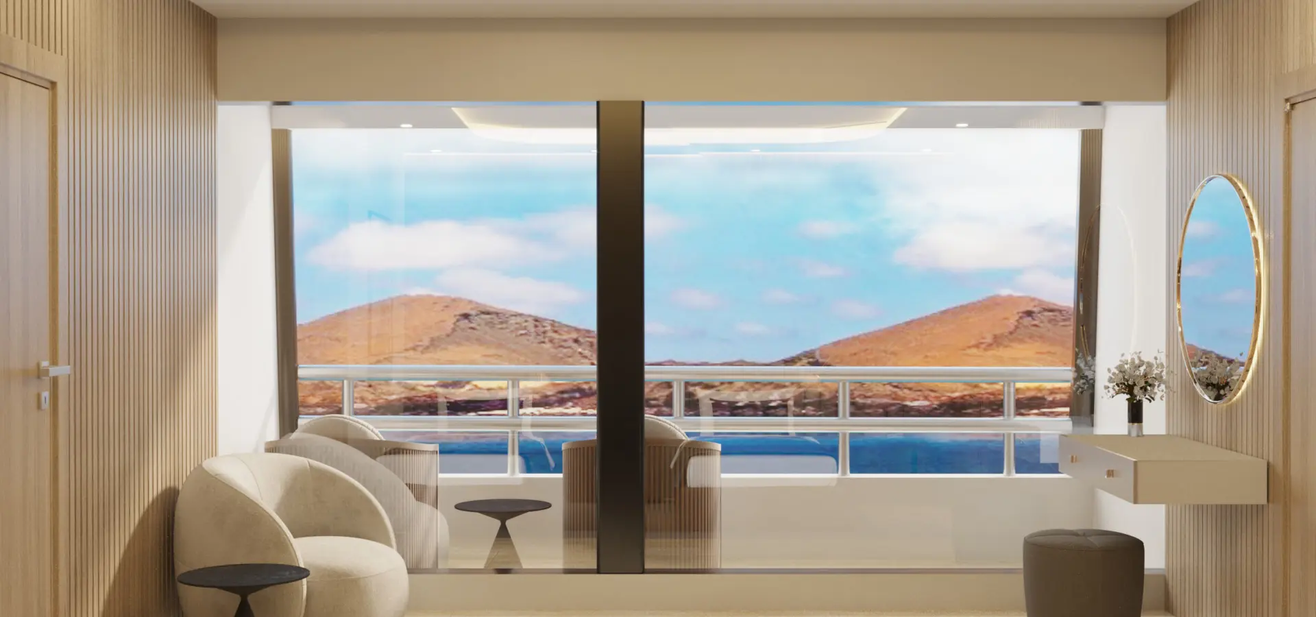 Hermes mega catamaran galapagos luxury suite king 3