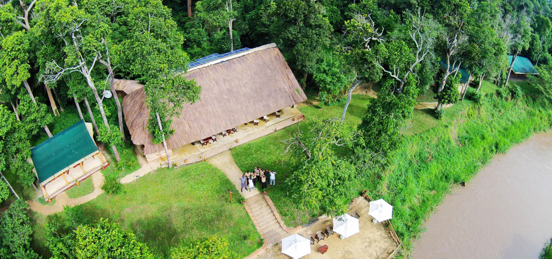 1 ishasha wilderness camp aerial view2