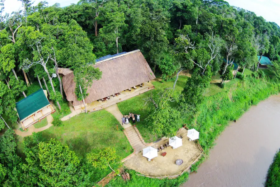 1 ishasha wilderness camp aerial view2