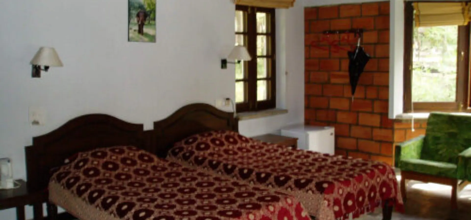 Kabini cottage twin bedroom