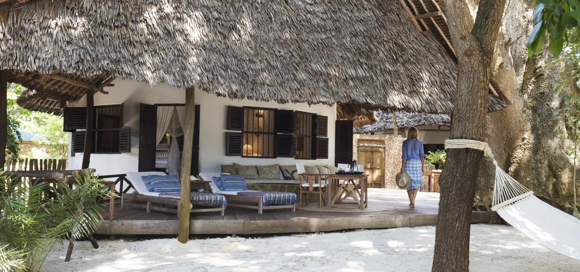 Kinondo kwetu hotel bungalow veranda galu beach diani beach kenya1