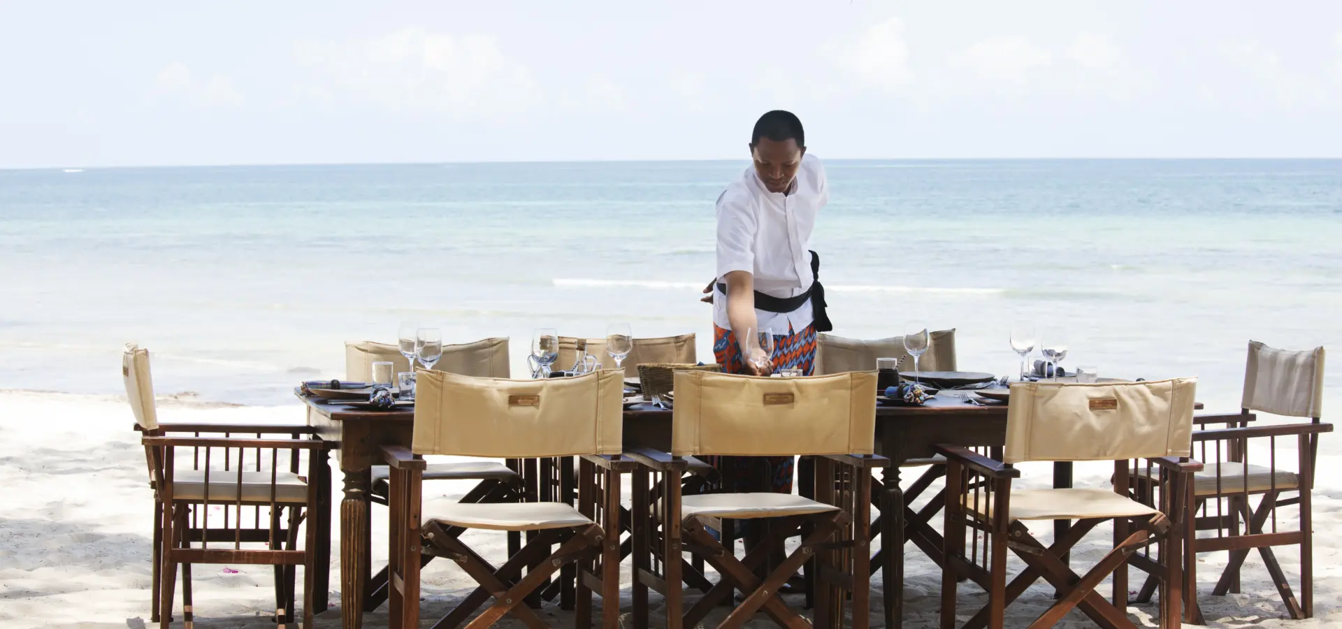 Kinondo kwetu hotel private lunch by the beach galu beach diani beach kenya