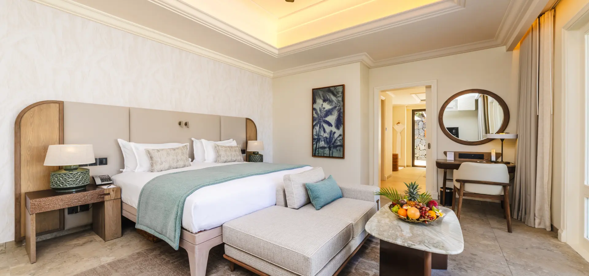 Luxury suite pool villa bedroom