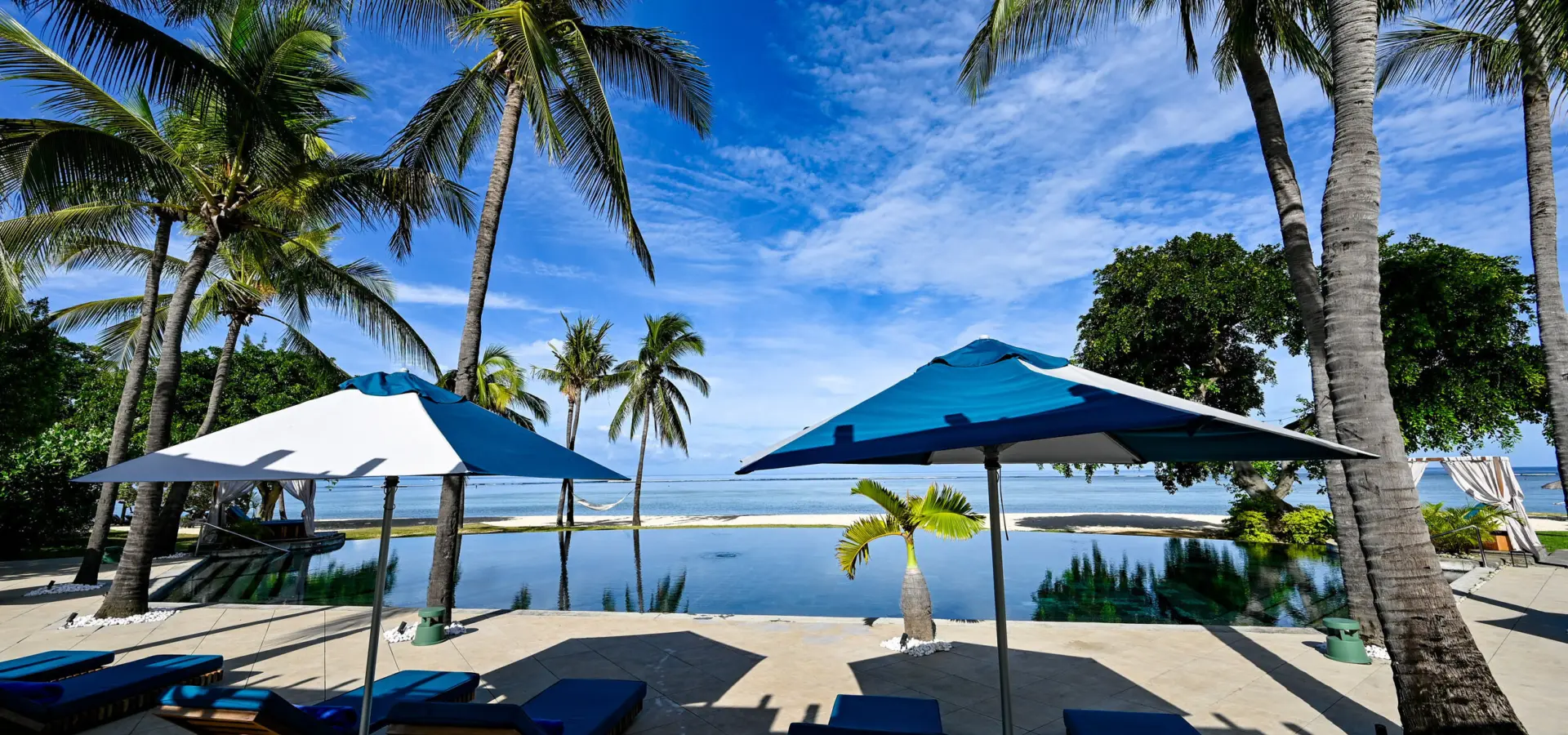 Main pool with sunbeds