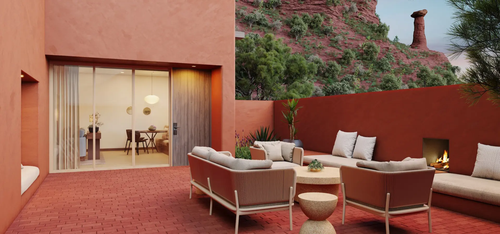 Private courtyard at new mii amo casitas