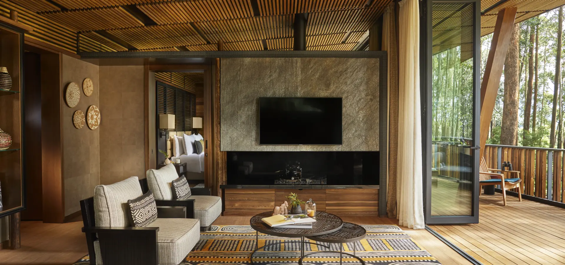 Oo gorillasnest accomodation virunga suite lounge tv 0777 master 1