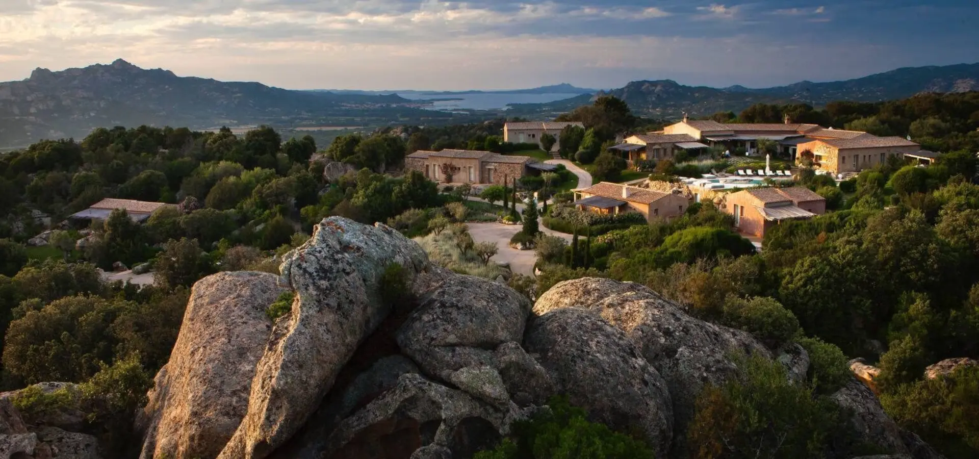 Aerial view petra segreta resort and spa san pantaleo luxury stay sardinia