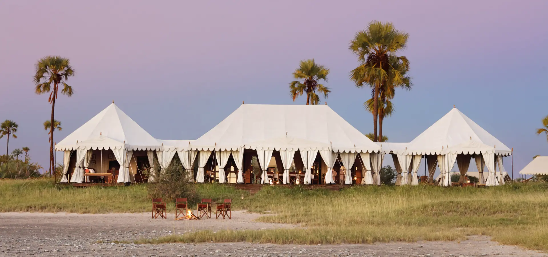 10san camp main area at sundown