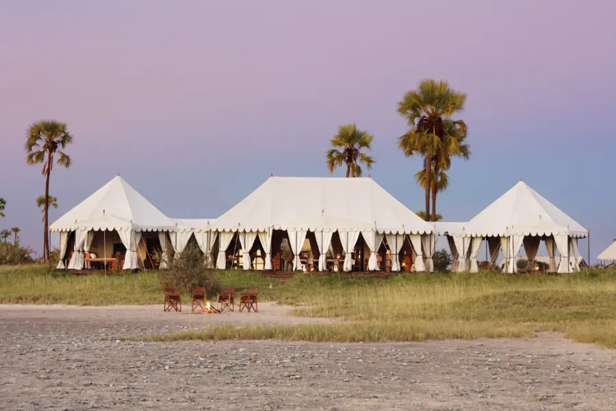10san camp main area at sundown