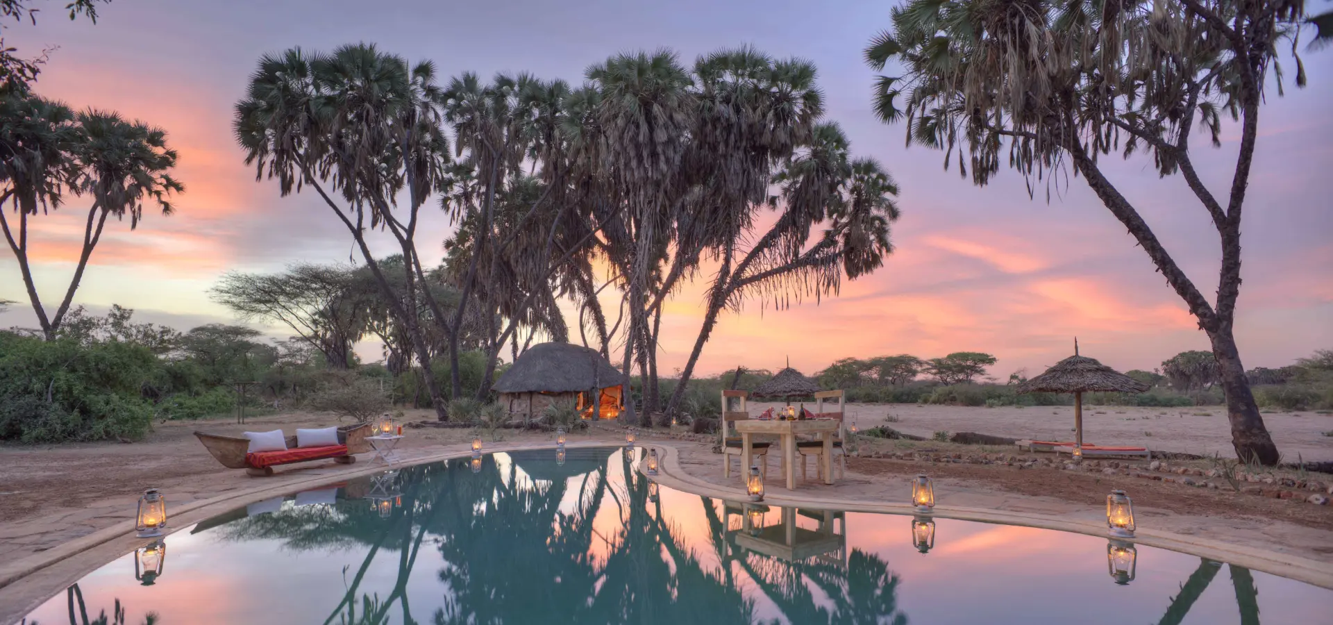 1741156232499 Stunning setting for a romantic pool dinner at Saruni Rhino