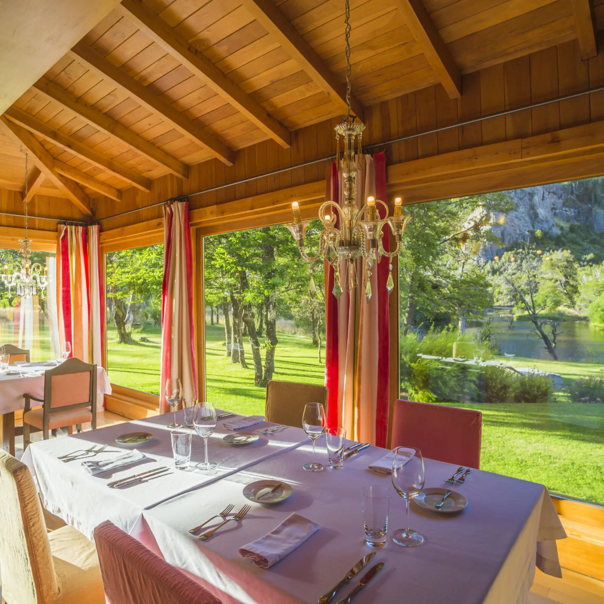 Restaurant at rio hermoso hotel de montana san martin de los andes neuquen province argentinian patagonia argentina 4