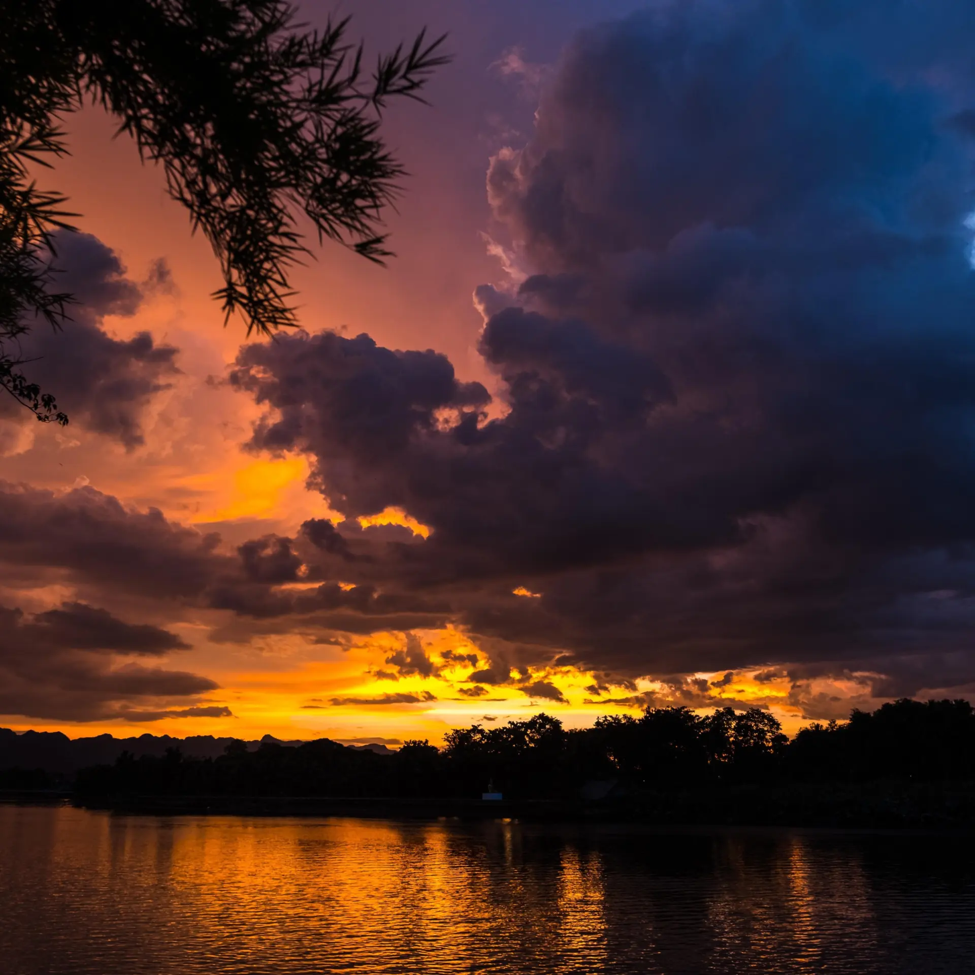 Thailand kanchanaburi sunset
