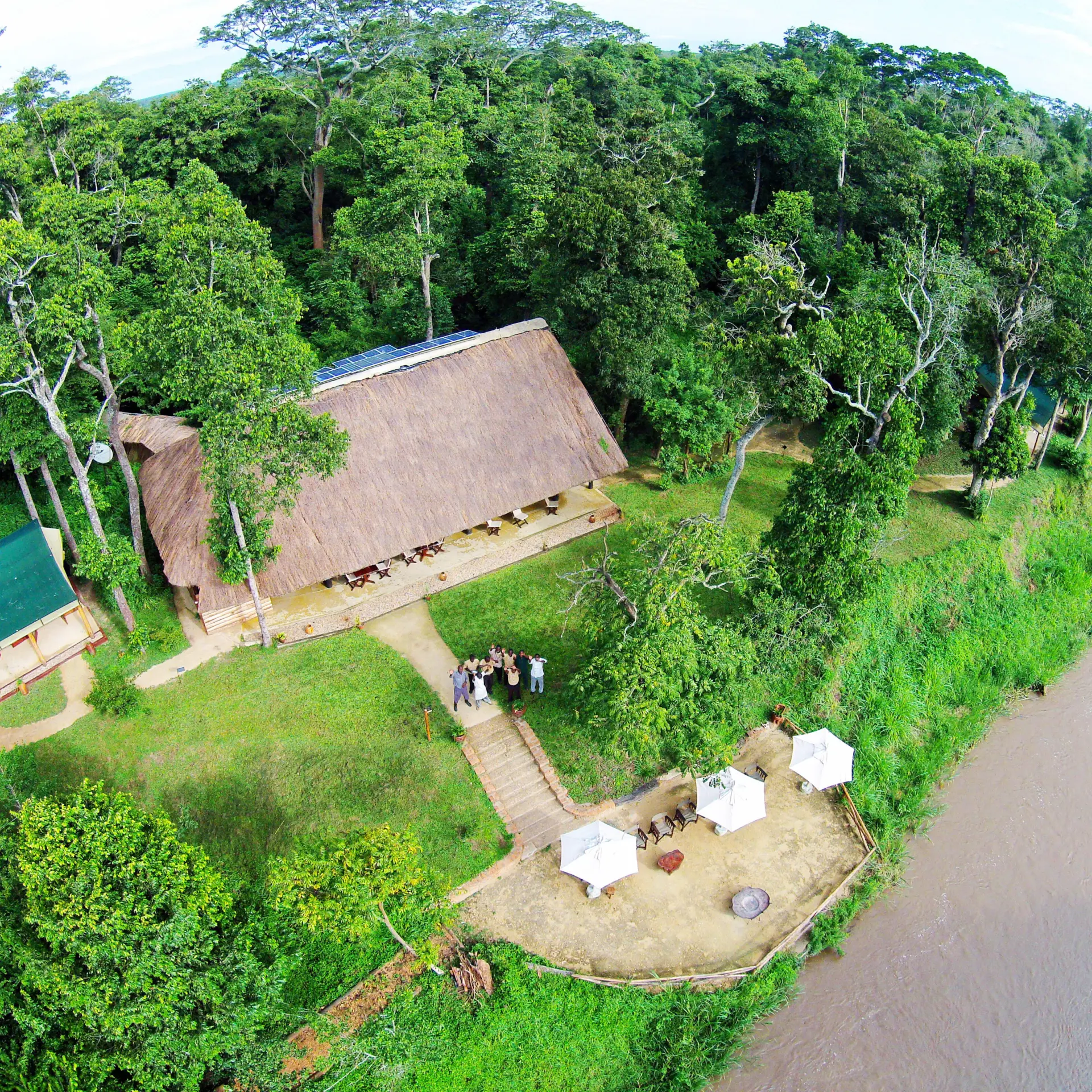 1 ishasha wilderness camp aerial view2
