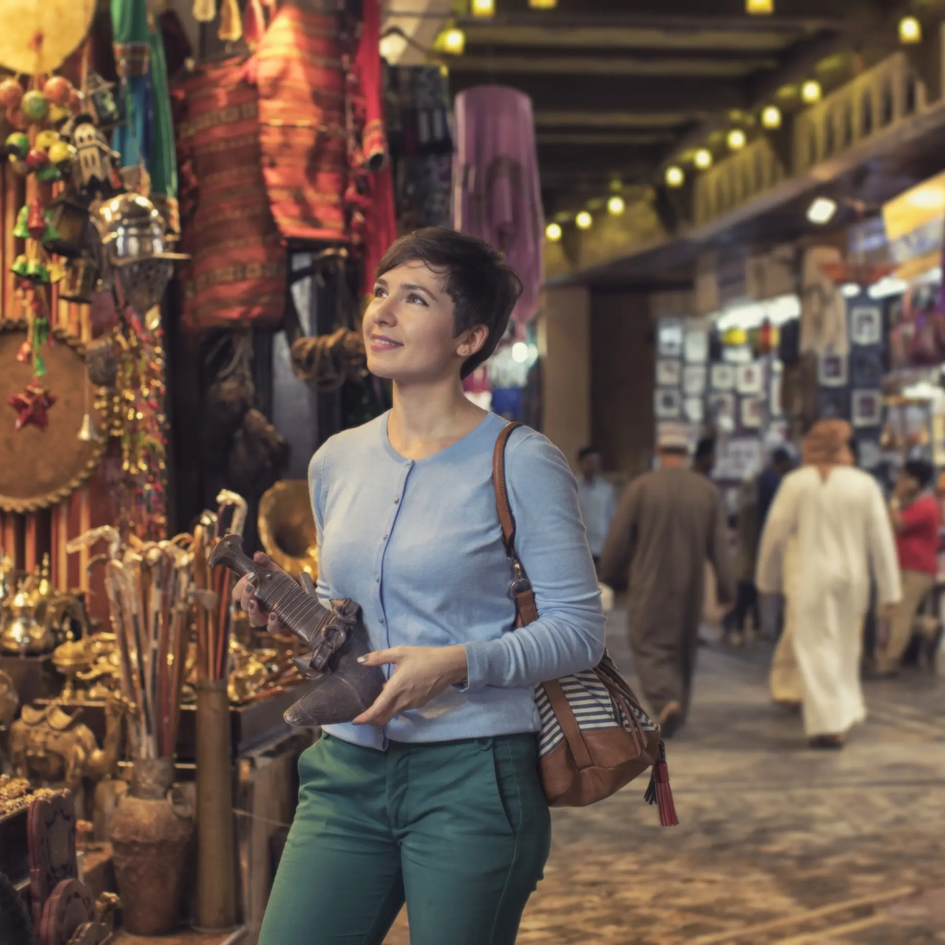 Mutrah souq in muscat ministry of heritage tourism sultanate of oman