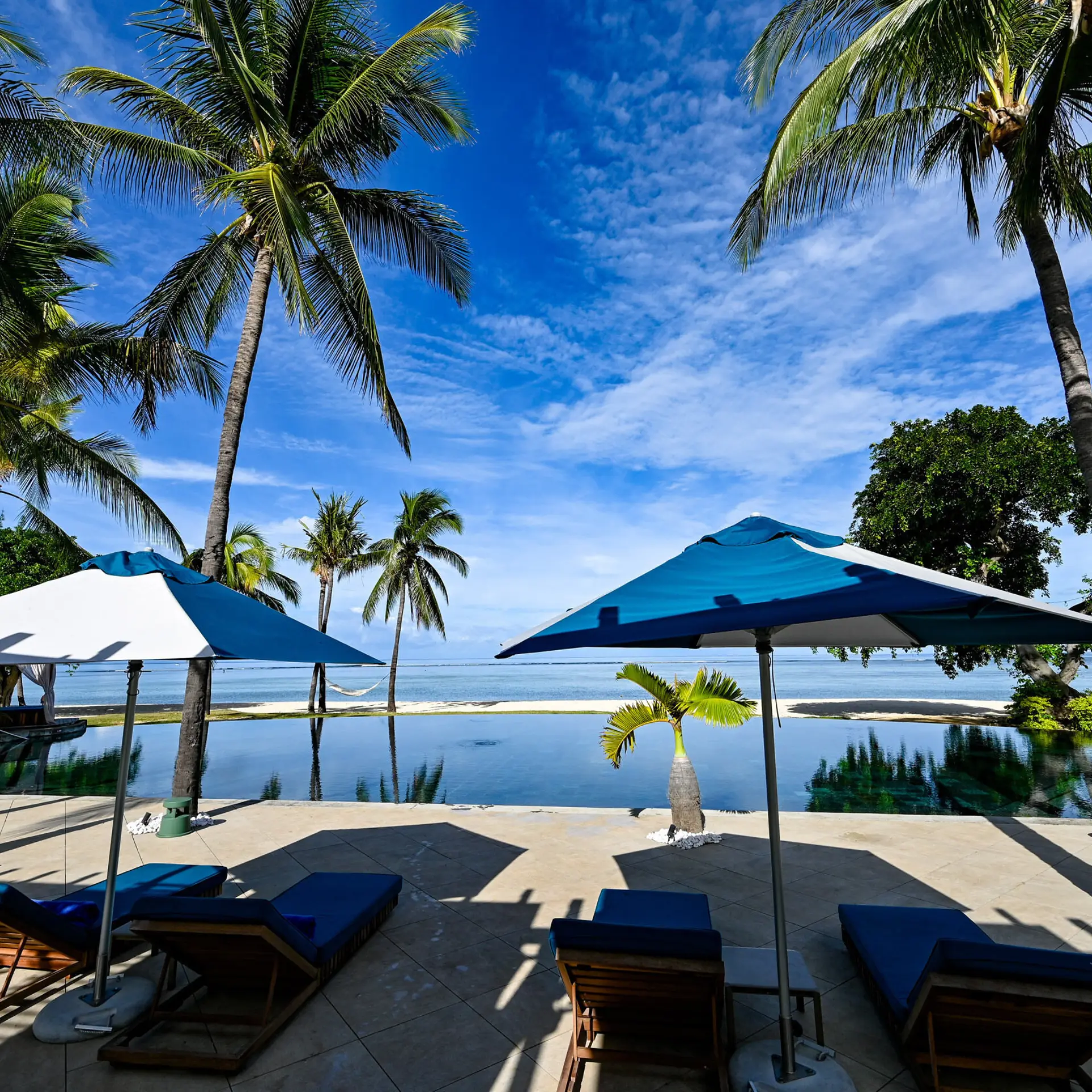 Main pool with sunbeds