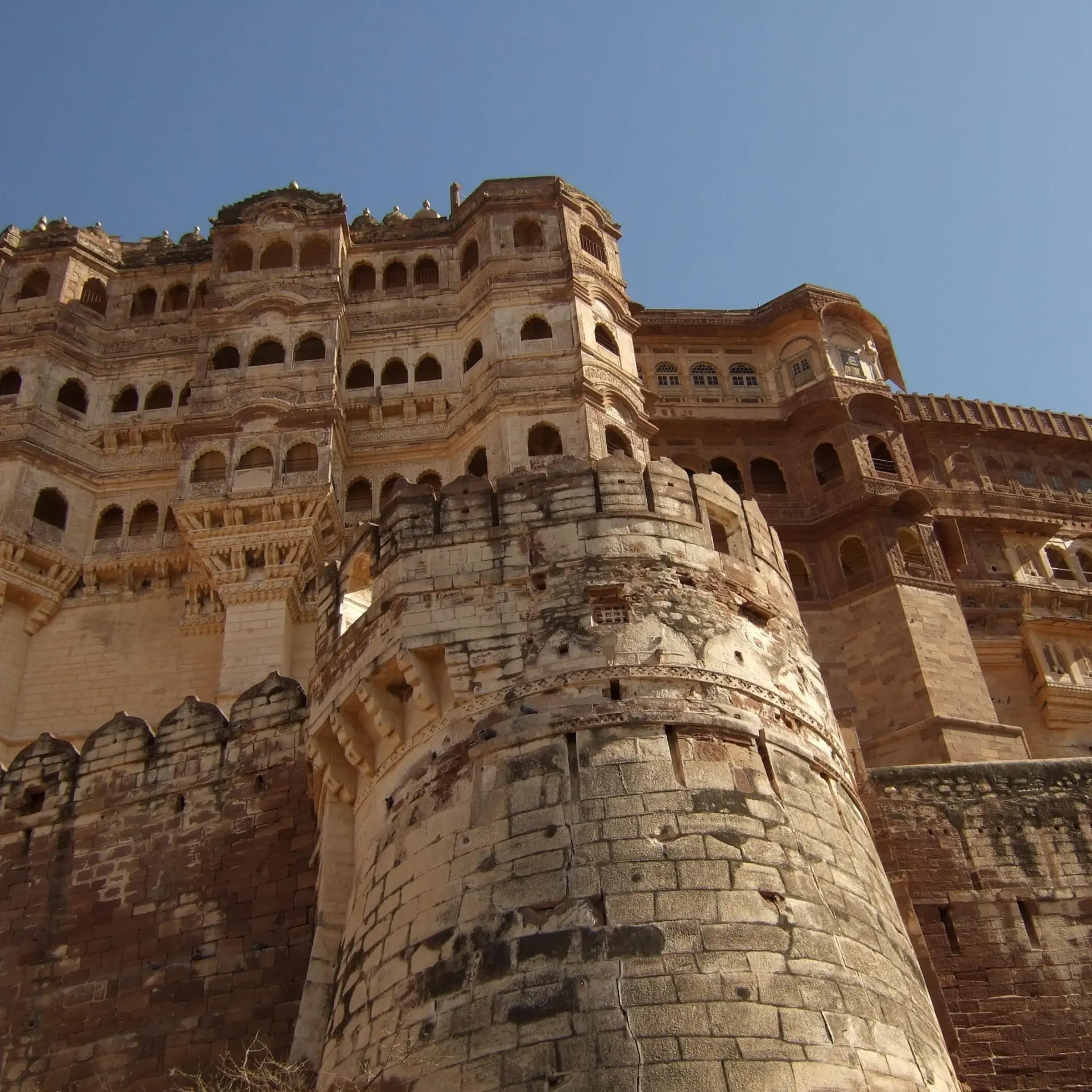India jodhpur mehrangarh fort van onder