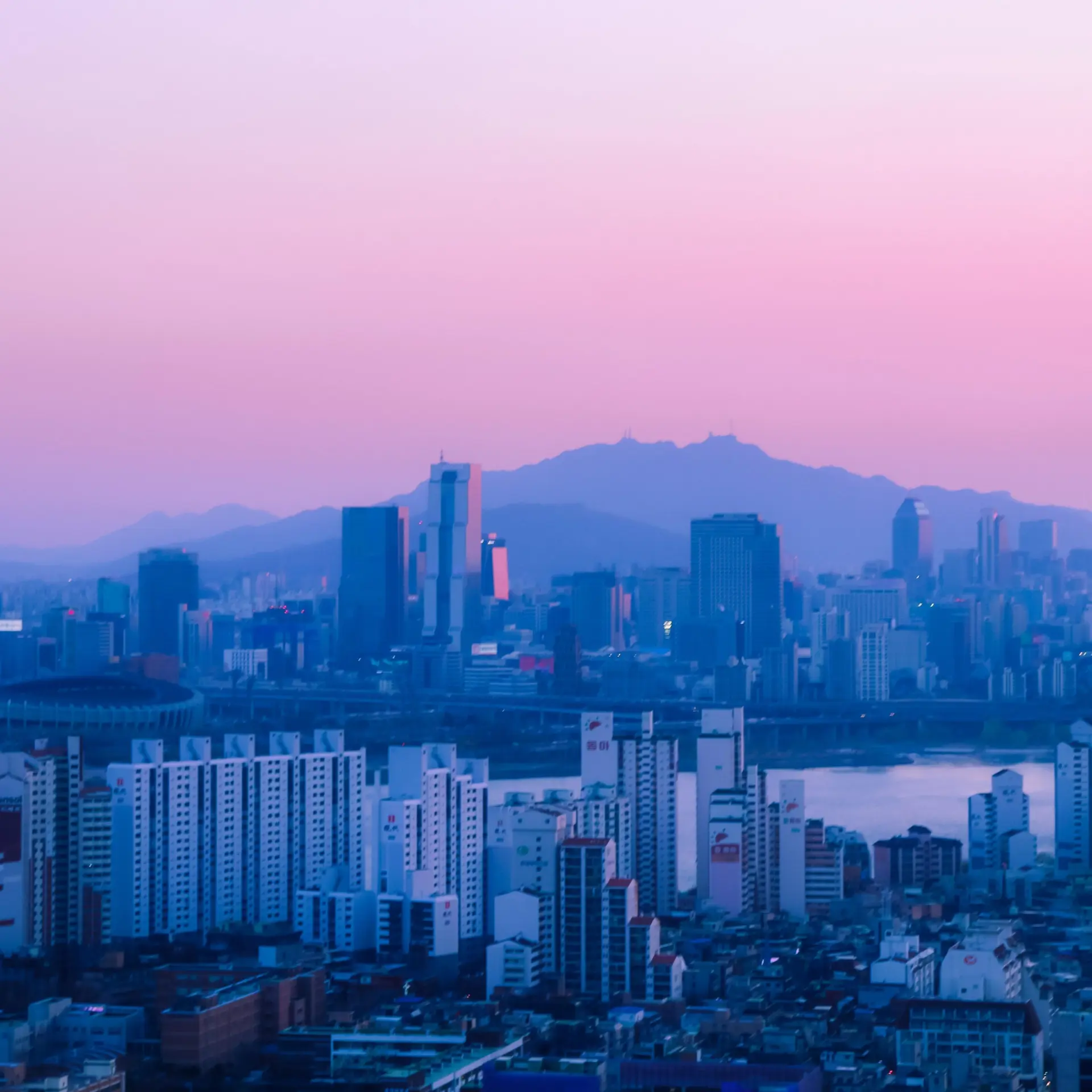 Seoul zuid korea avondlucht