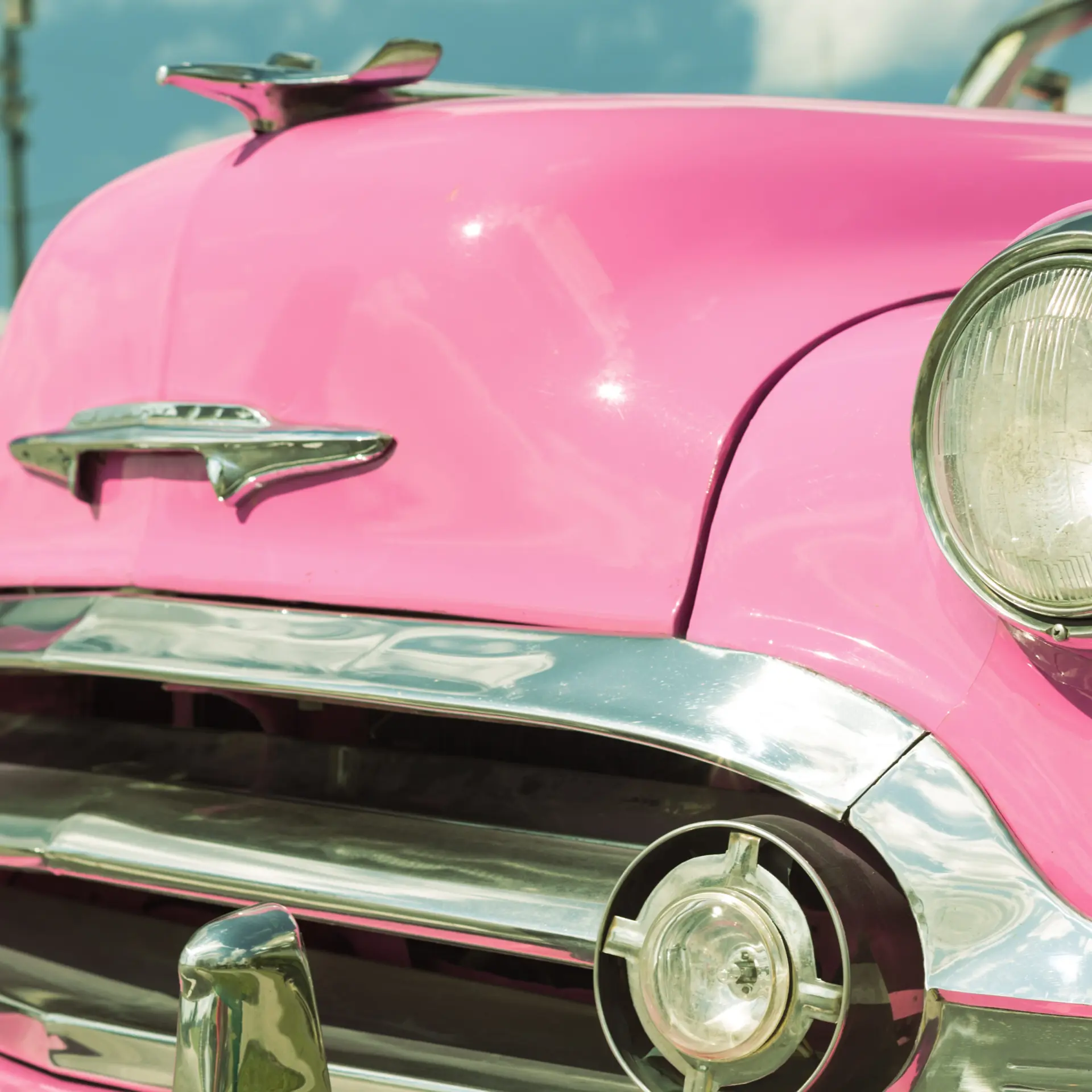 Roze oldtimer